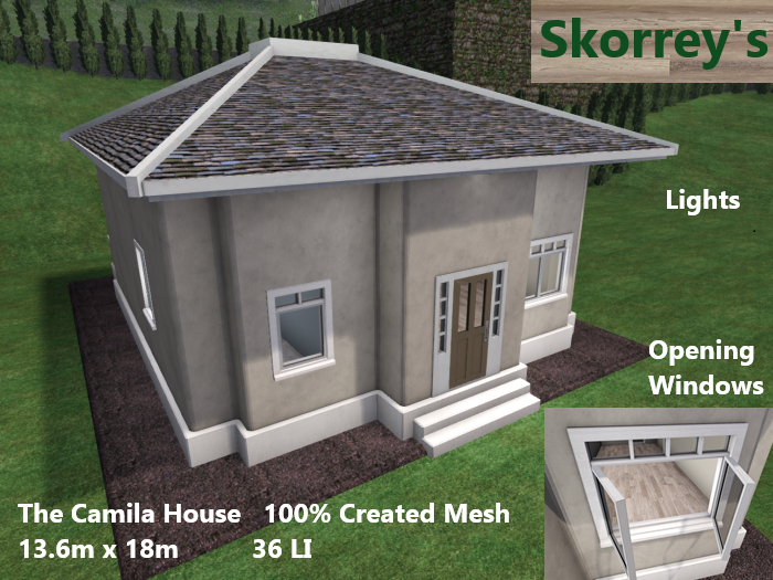 Mesh Camila House Stucco working windows and lights only 36 LI 