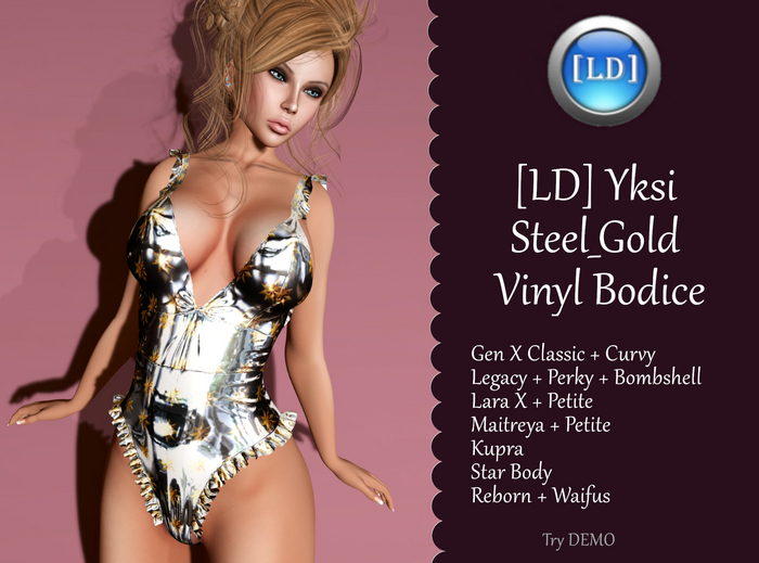 [LD] Yksi Steel_Gold Vinyl Bodice