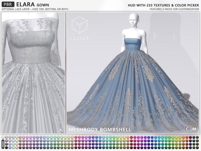 Luova //  Elara // Gown // MeshBody Legacy Bombshell
