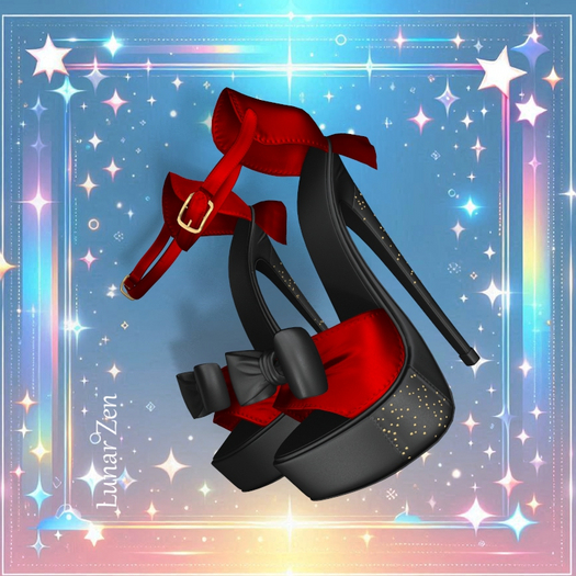 Red Bow Heels Erika