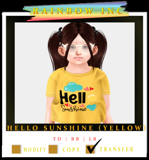 Rainbow Inc Hello Sunshine Yellow (Boxed)