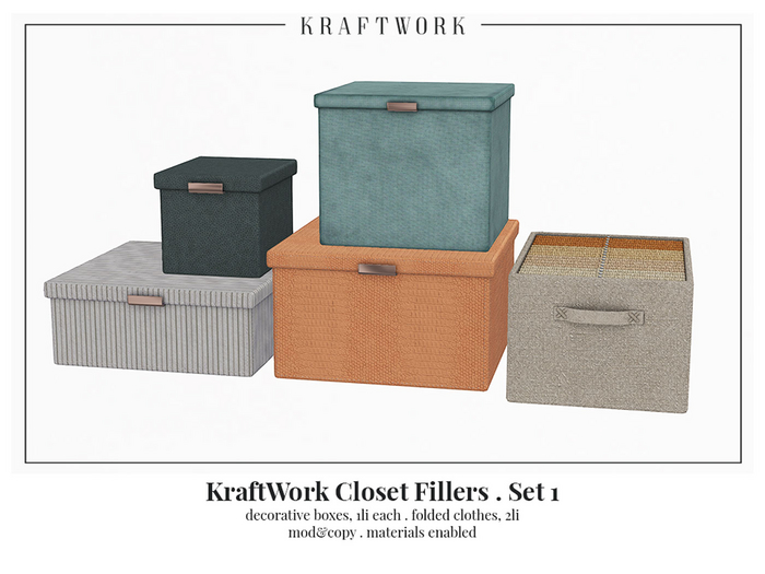 KraftWork Closet Fillers . Set 1 (Add Me)