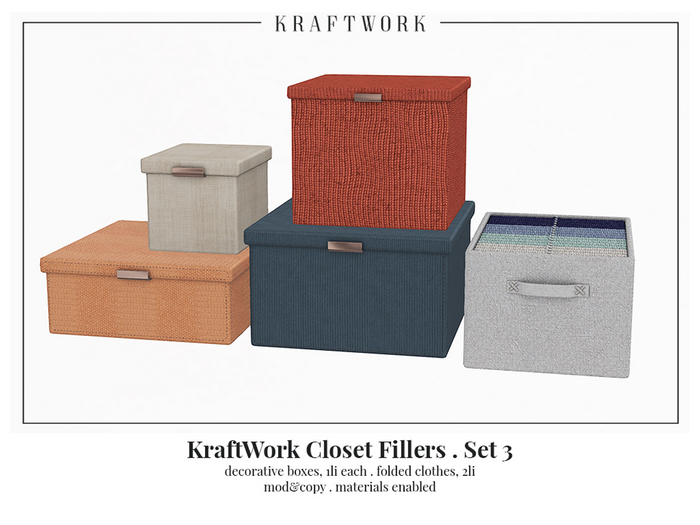 KraftWork Closet Fillers . Set 3 (Add Me)