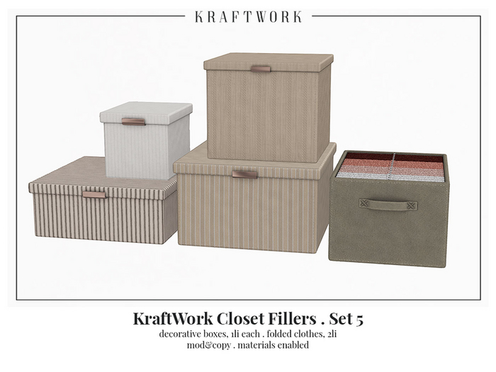 KraftWork Closet Fillers . Set 5 (Add Me)