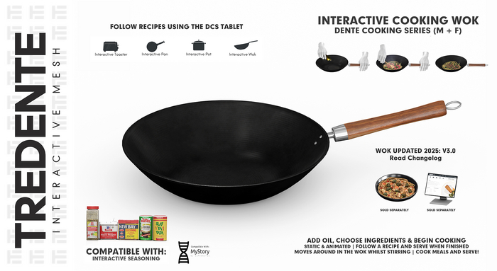 Tredente // Interactive Cooking Wok [BLACK] (Packed)