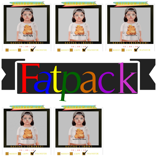 Rainbow Inc Saying Shirts 1 Fatpack (Boxed)