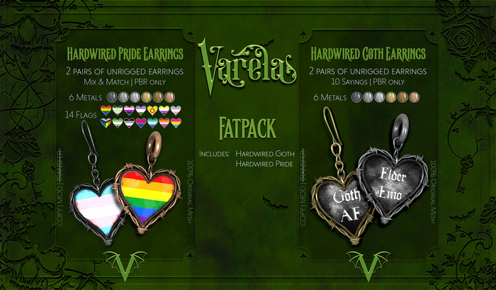 Varela - Hardwired Earrings // Fatpack [PBR Only]
