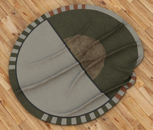 || When I'm Bored || Round Mesh Rug || Abstract 02 || 2 LI