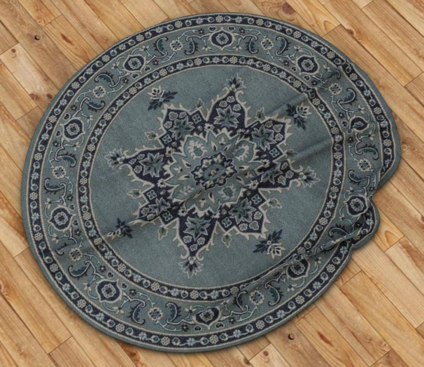|| When I'm Bored || Round Mesh Rug || Classic Granny Blue || 2 LI