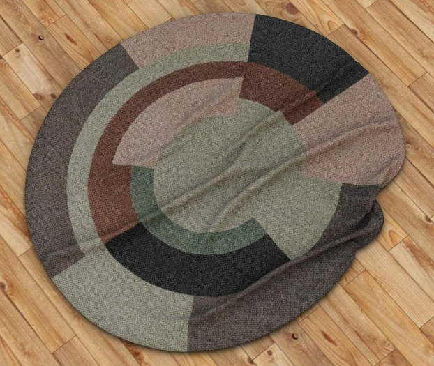 || When I'm Bored || Round Mesh Rug || Abstract || 2 LI
