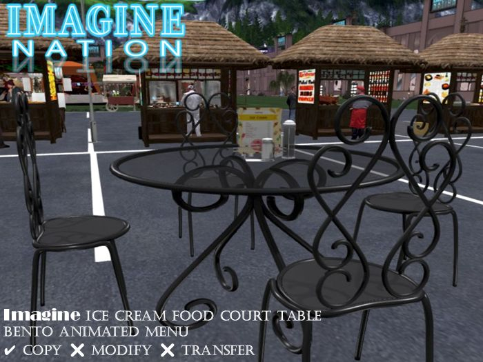 Imagine IceCream Food Court Table