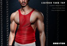 Brovton Leather Tank Top Red