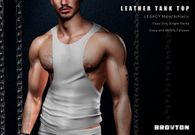 Brovton Leather Tank Top White
