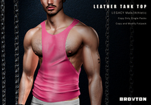 Brovton Leather Tank Top Pink
