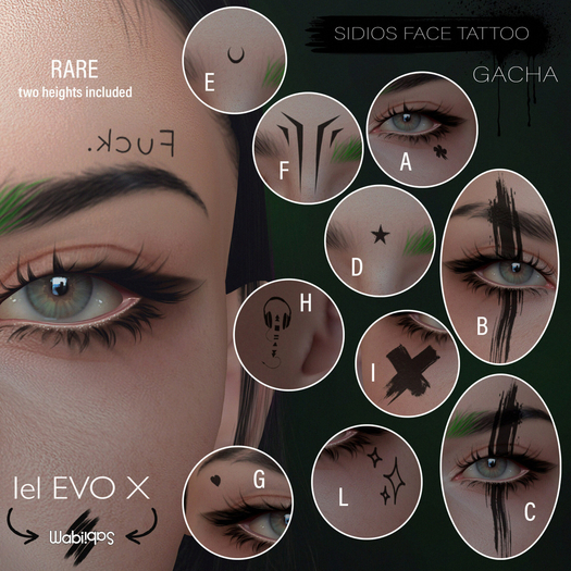 [WS] Sidios Face Tattoo L BOX (rez)