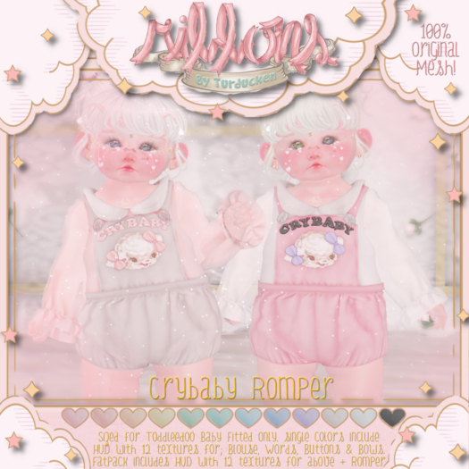 {Ribbons} Crybaby Romper - Blue {Box}