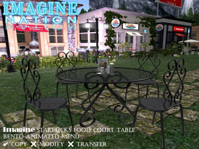 Imagine Starbucks Food Court Table