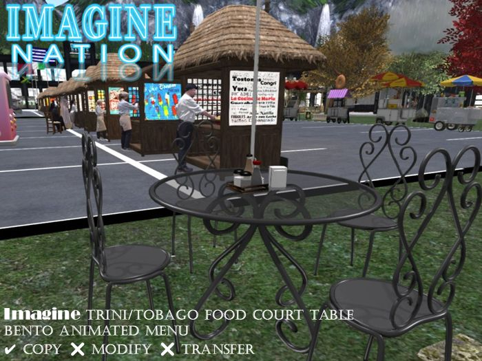 Imagine Trini Food Court Table