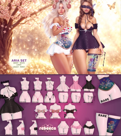 {reBEEca} - Aria  Leg Ribbon White - eBody