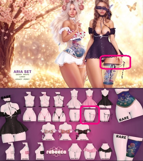 {reBEEca} - Aria  Leg Ribbon Roza - eBody