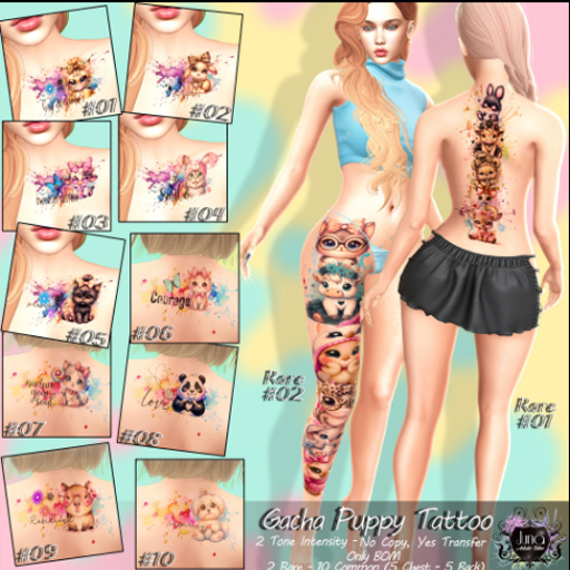 Juna Gacha: Puppy tattoo - Common 10 -