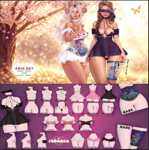 {reBEEca} - Aria  Leg Ribbon Roza - eBody