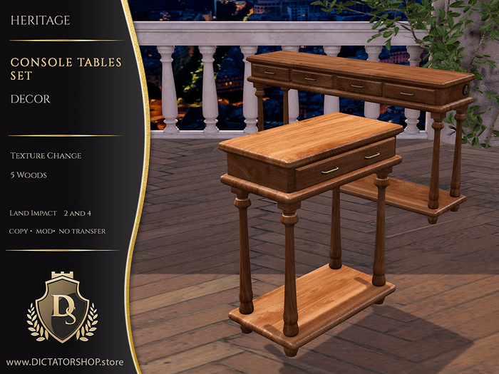 [Ds] Heritage - Table Set Consoles