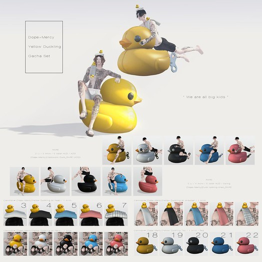 [Dope+Mercy]Yellow Duckling on hand_Blue #16