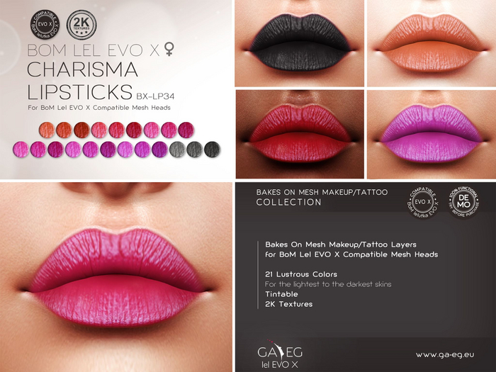 NEW !!! [GA.EG] Lipsticks - BX-LP34 Charisma - BOM [EVO X] 2K