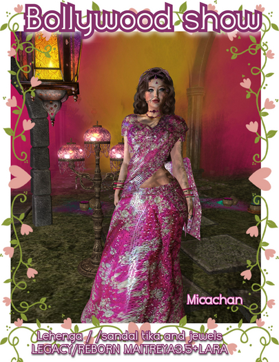 Micachan Bollywood Show Pink full outfit