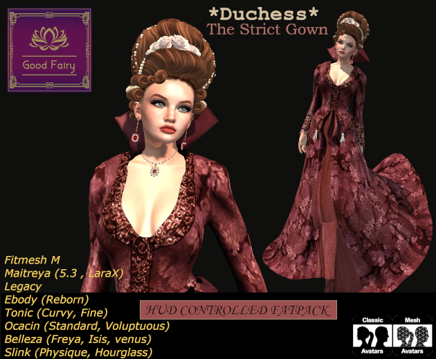 [Good Fairy] - Duchess {Gown} STRICT  *FATPACK*