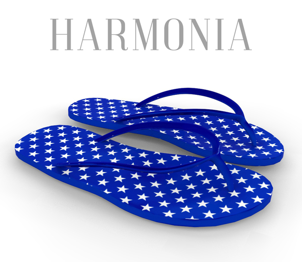 Independence Day Blue Flip Flops STAR