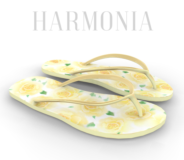 Yellow Rose Flip Flops STAR