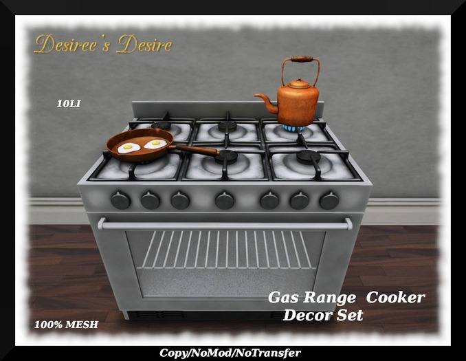 ::::Desiree's Desire:::: Farmhouse Gas Cooker Decor Set