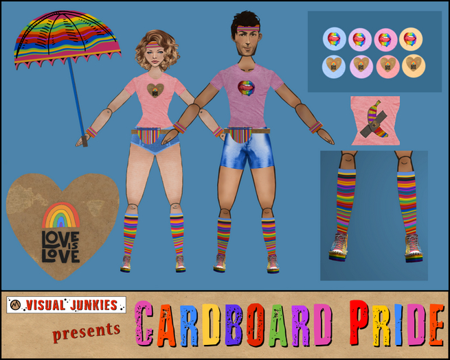 FREE Cardboard PRIDE full avatars for Cardo & Cardy