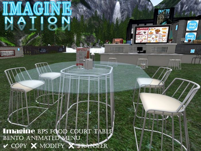 Imagine BP's Food Court White Table
