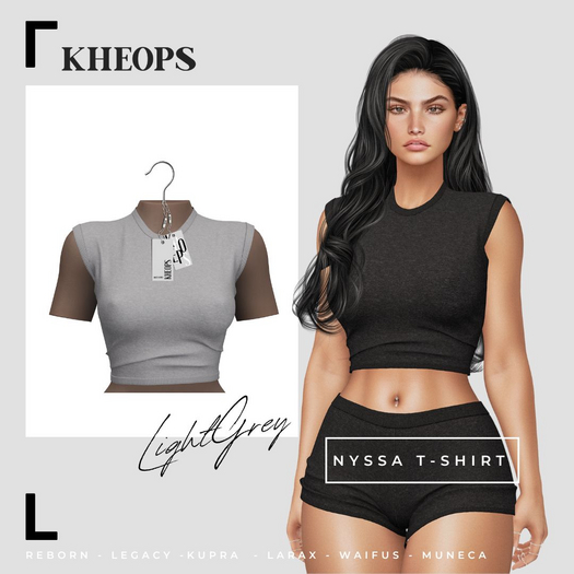 Kheops  /\ - NYSSA - T-SHIRT - LightGrey