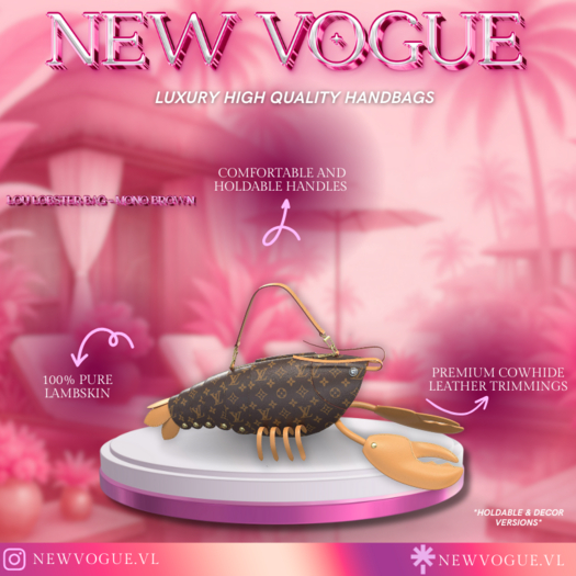 [NEW VOGUE] LOU LOBSTER BAG - BROWN MONO