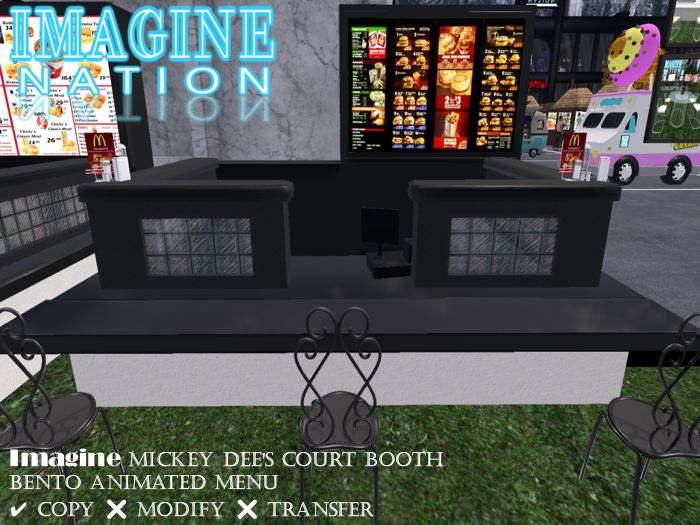 Imagine Mickey Dee's Food Court Booth