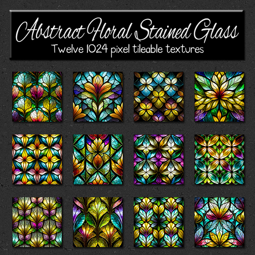 *Wallflowers* Abstract Floral Stained Glass Windows