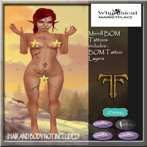 Merrill D.A. Full Body Tattoo BOM Small Mesh(BOXED))FF2025