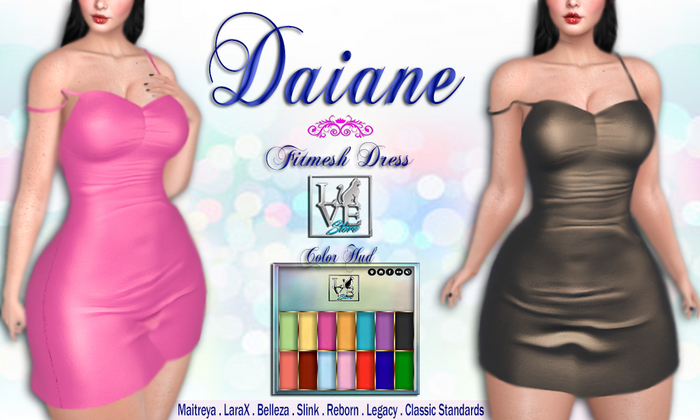 =LCS= Daiane Fitmesh Dress w/ Color HUD (Add me!)
