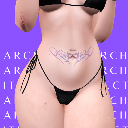 Y2K / Cybersigilism Navel Tattoo
