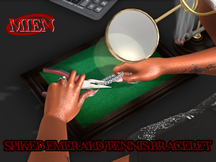 [MIEN]Gunmetal Spiked Tennis