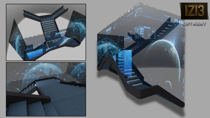 2-Floor Space Stairs - Copy & Modify