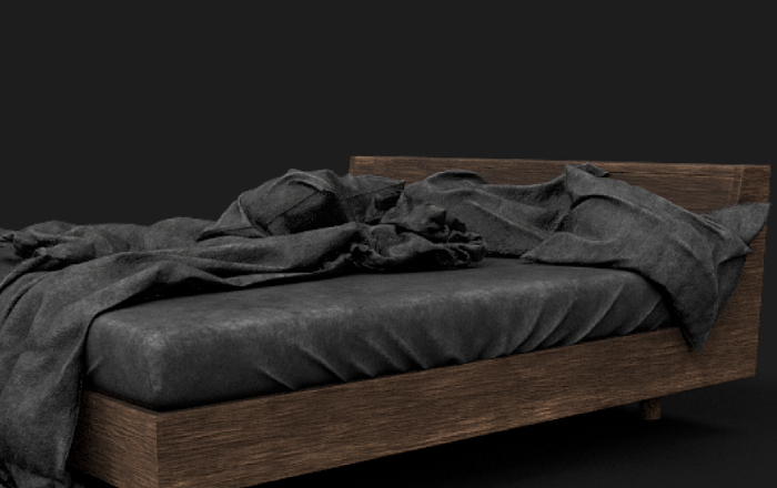 P9.  NO9799  -Bed     BLK /WOOD