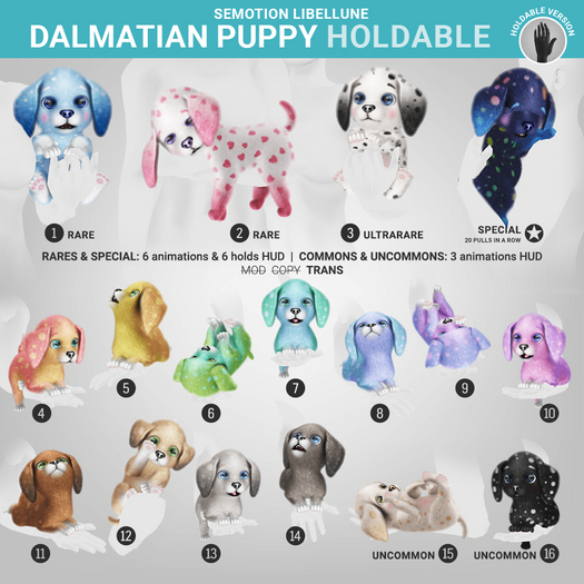 SEmotion Libellune Dalmatian Puppy Holdable SPECIAL