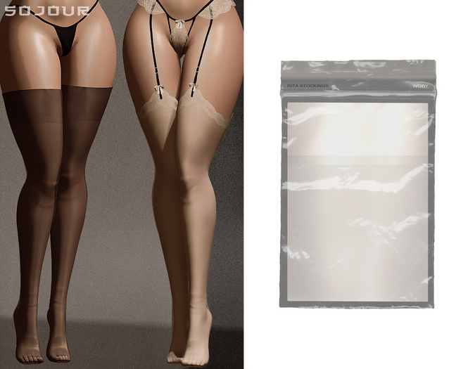 SOJOUR - Rita stockings - ivory