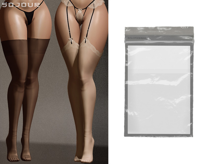 SOJOUR - Rita stockings - whites