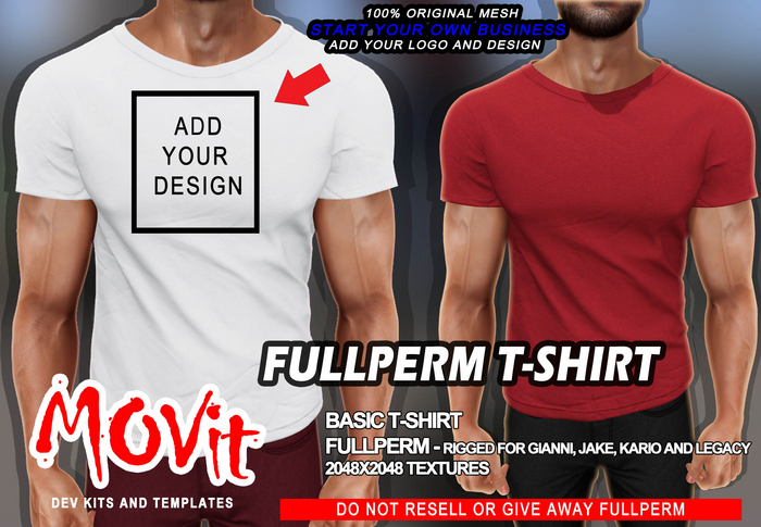 >> MOVit >> T-SHIRT TEMPLATE (FULLPERM)